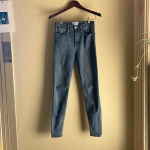 Frame Denim, high rise skinny jeans